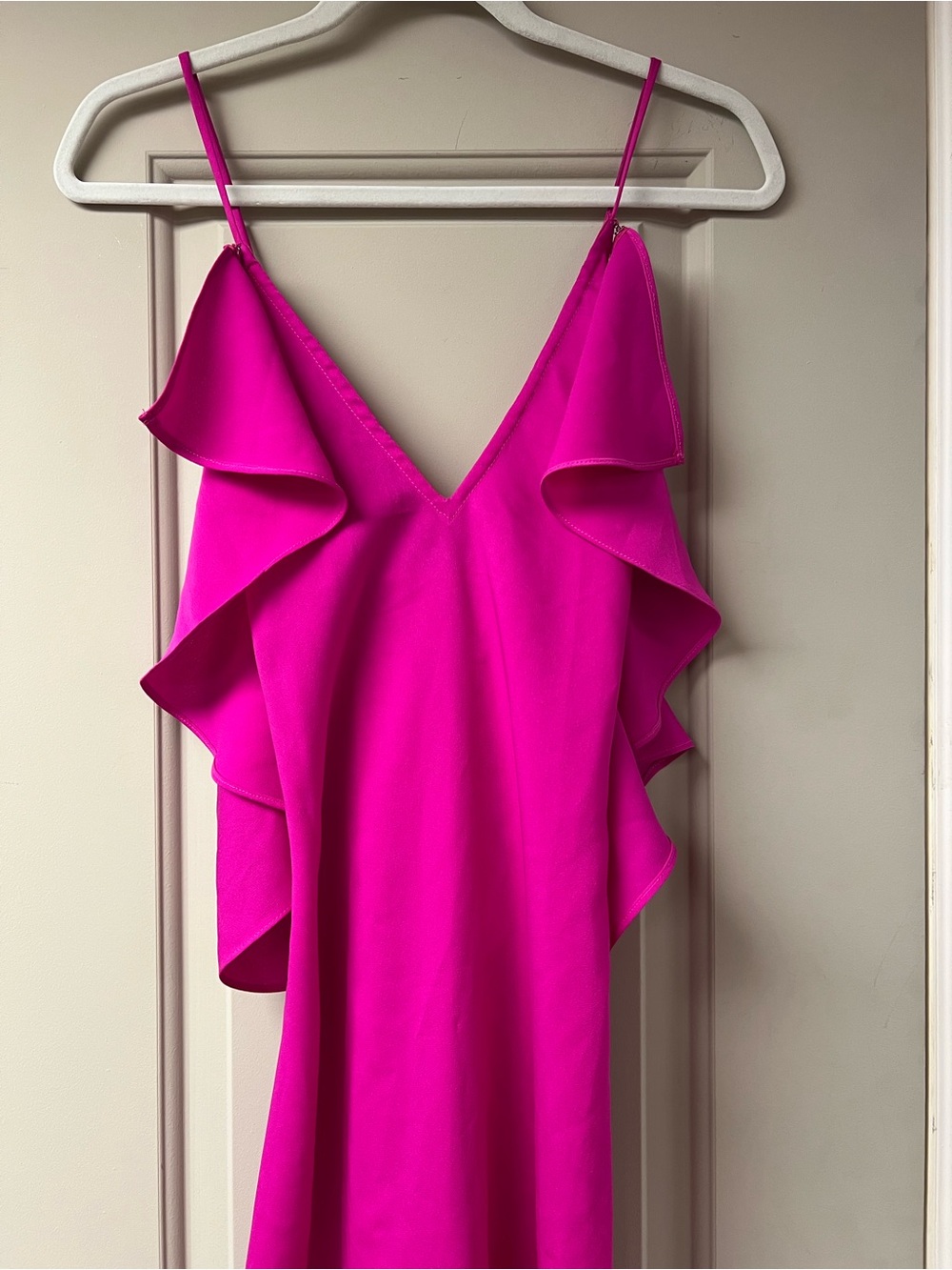 Adelyn Rae Fuchsia Ruffle Slip Dress - Picture 2 of 6